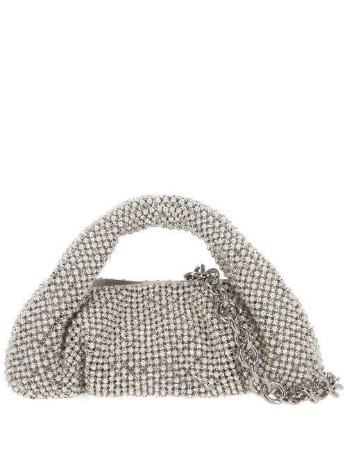 White faux-pearl and crystal embellishment ruched woman bag Stuart Weitzman | SH194CYPWQV